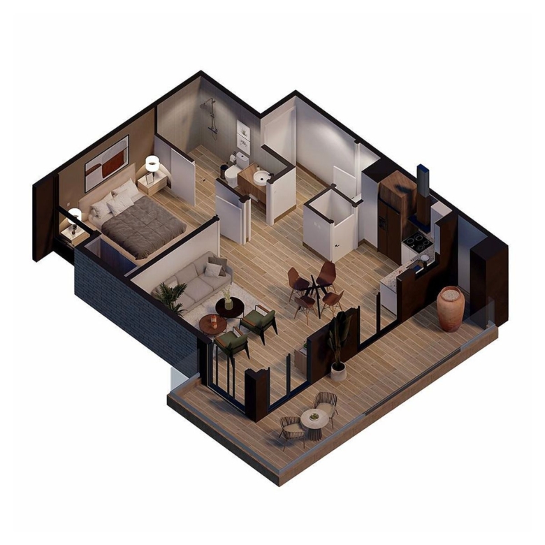 Apartamento de 3 habitaciones Green One Playa Dorada